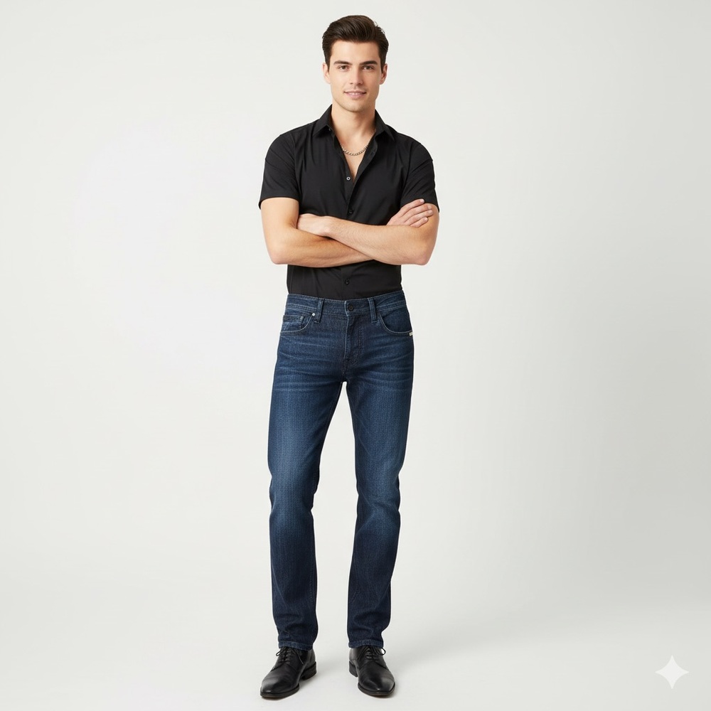 Semaforo Guido Dark Wash Button Fly Y2K Jersey Shore Streetwear Jeans